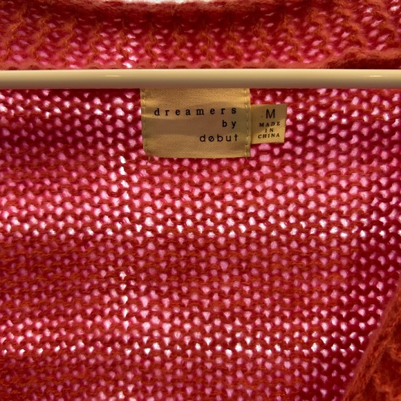 Dreamers Vibrant Pink Knit Sweater - Picture 2 of 2